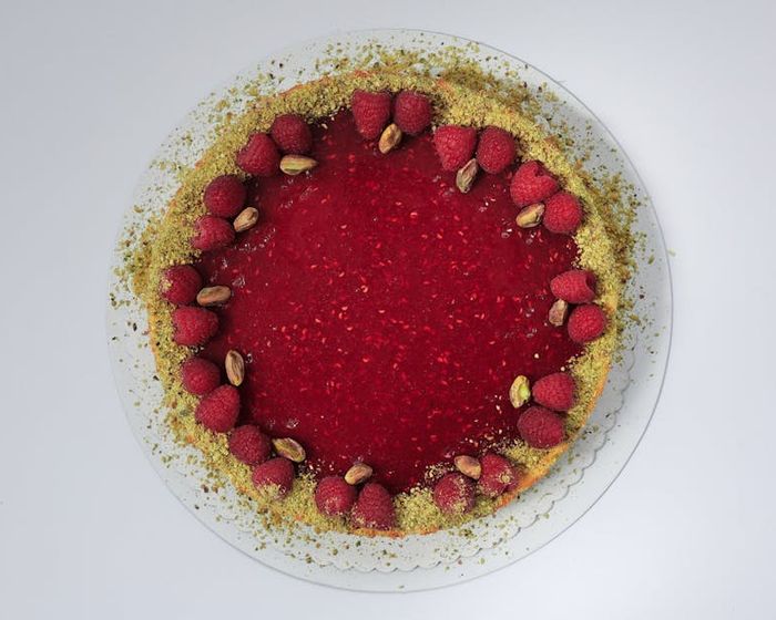 Cheesecake pistáciovo-malinový