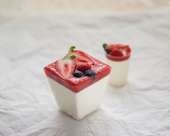 Panna cotta v poháriku